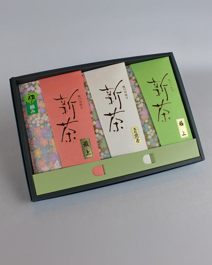 【新茶2026】 最上煎茶・極上煎茶・高級煎茶（3種詰め合わせ）MC-50